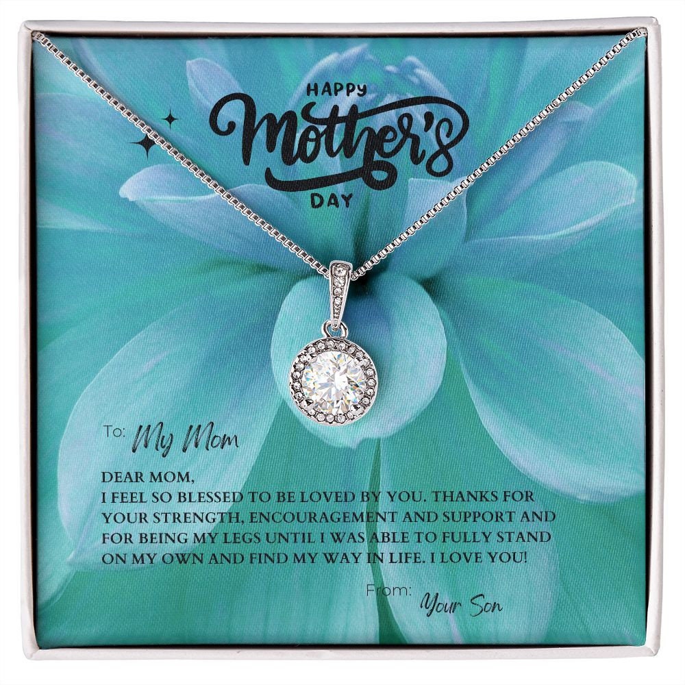 Love and Gratitude gift for Mom from Son - Eternal Hope Necklace for Mother's Day