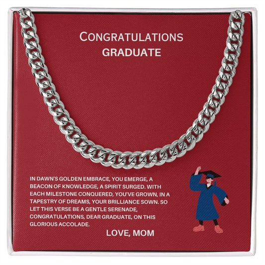 Congratulations, Graduate: A Special Gift from Mom to Commemorate Your Achievements, Cuban Link Chain Necklace