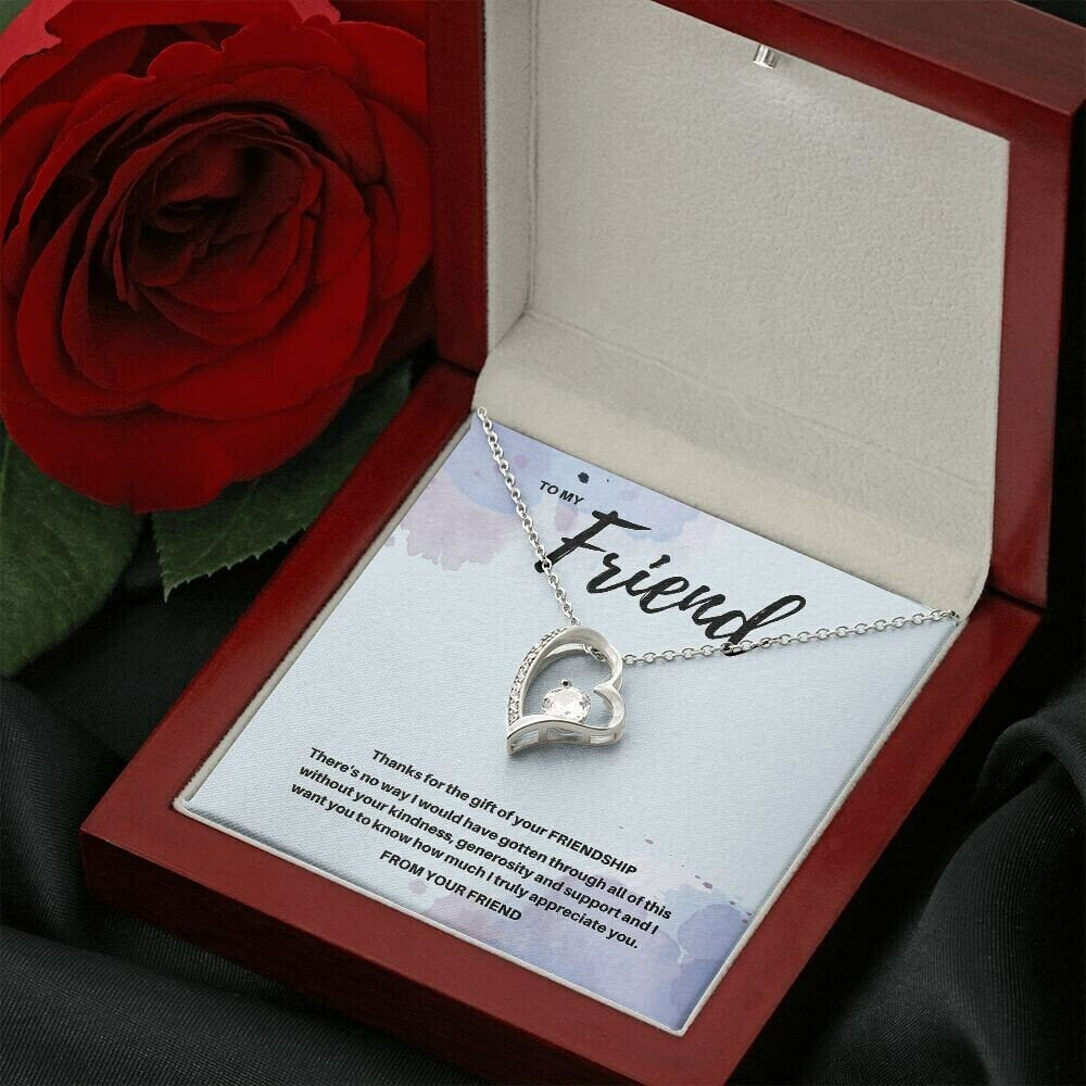 Friendship Treasures: A Heartfelt Thank You Gift To Friend from Friend - Heart Pendant Necklace
