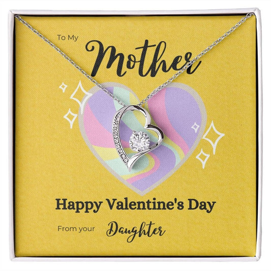 Radiant and Heartwarming Tribute Gift for Mom from Daughter - Tiny Heart Necklace for Valentine’s Day